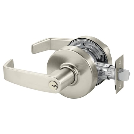 Sargent Grade 2 Storeroom/Closet Cylindrical Lock, L Lever, Conventional Cylinder, Satin Nickel Finish 28-7G04 LL 15